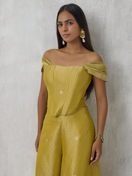 Corset-Style Top - Yellow