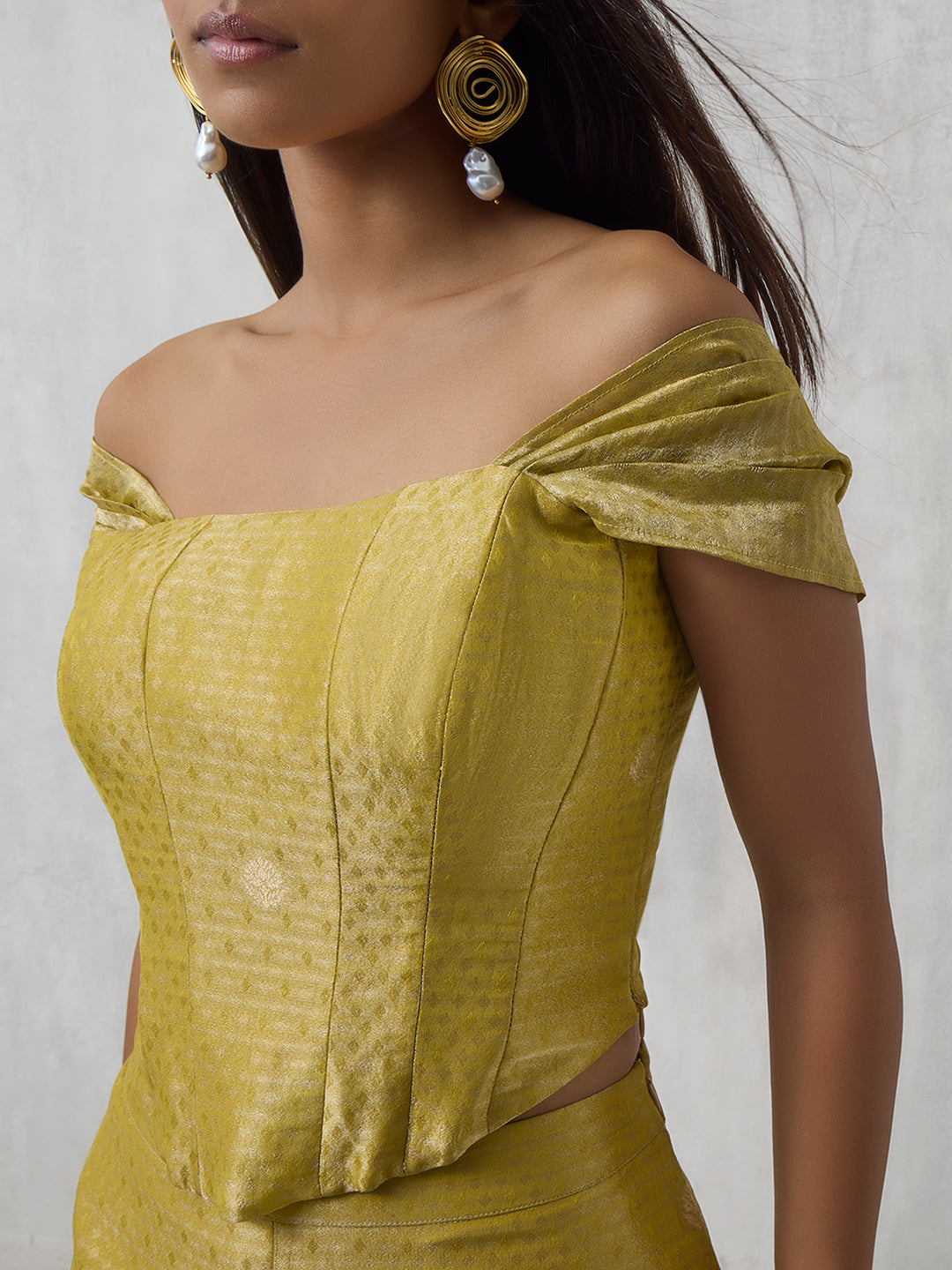 Corset-Style Top - Yellow