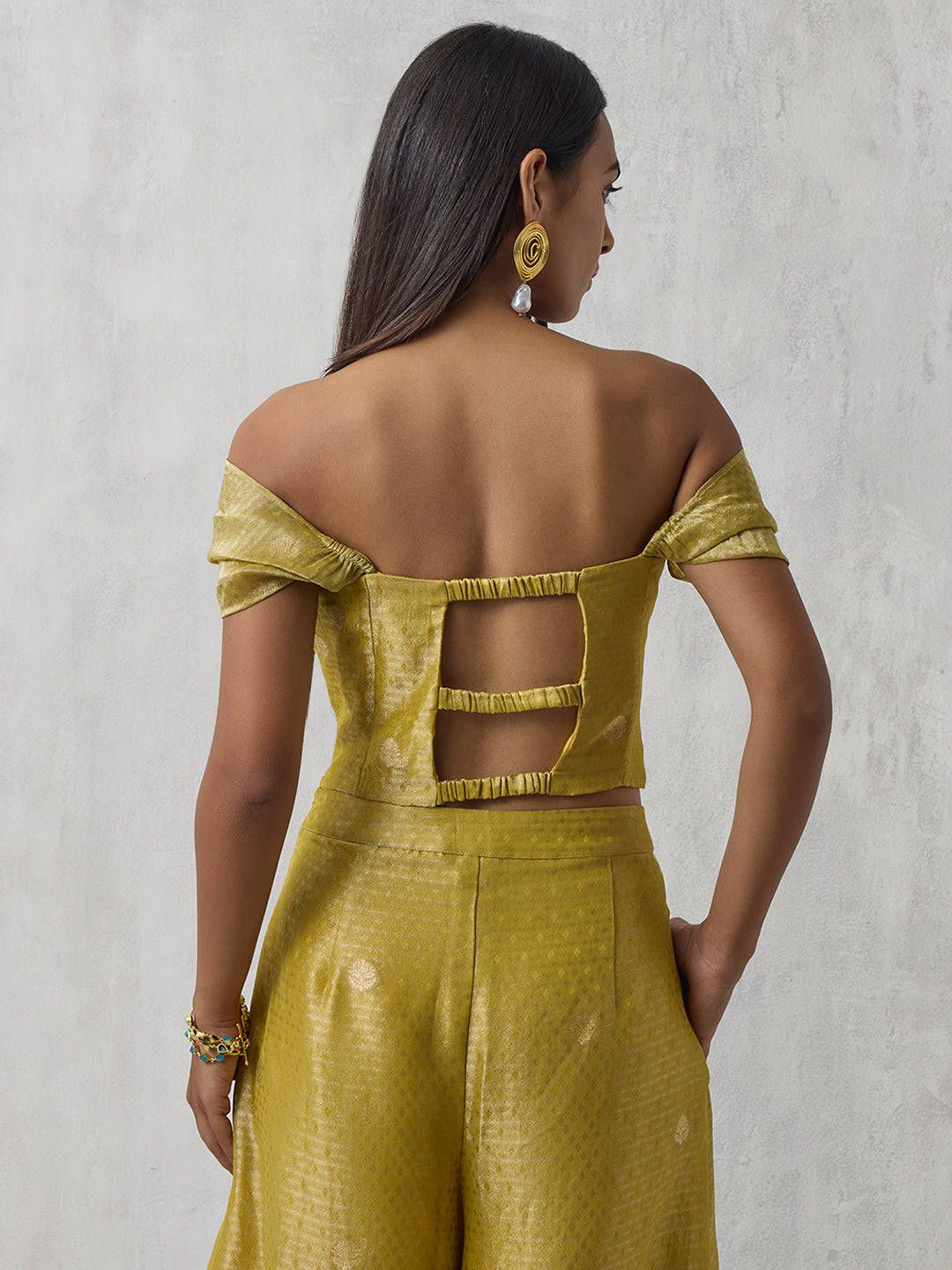 Corset-Style Top - Yellow