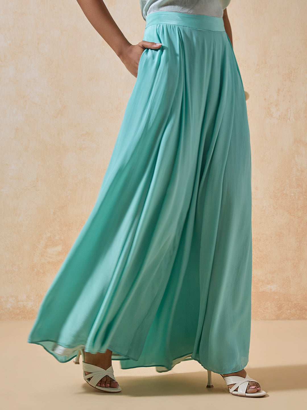 Wide-Leg Pants - Blue