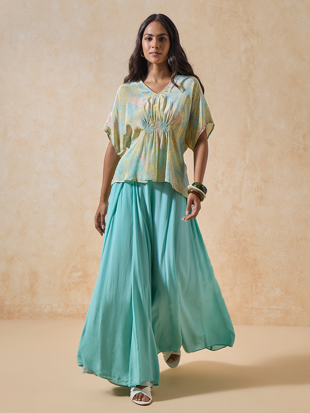 Wide-Leg Pants - Blue