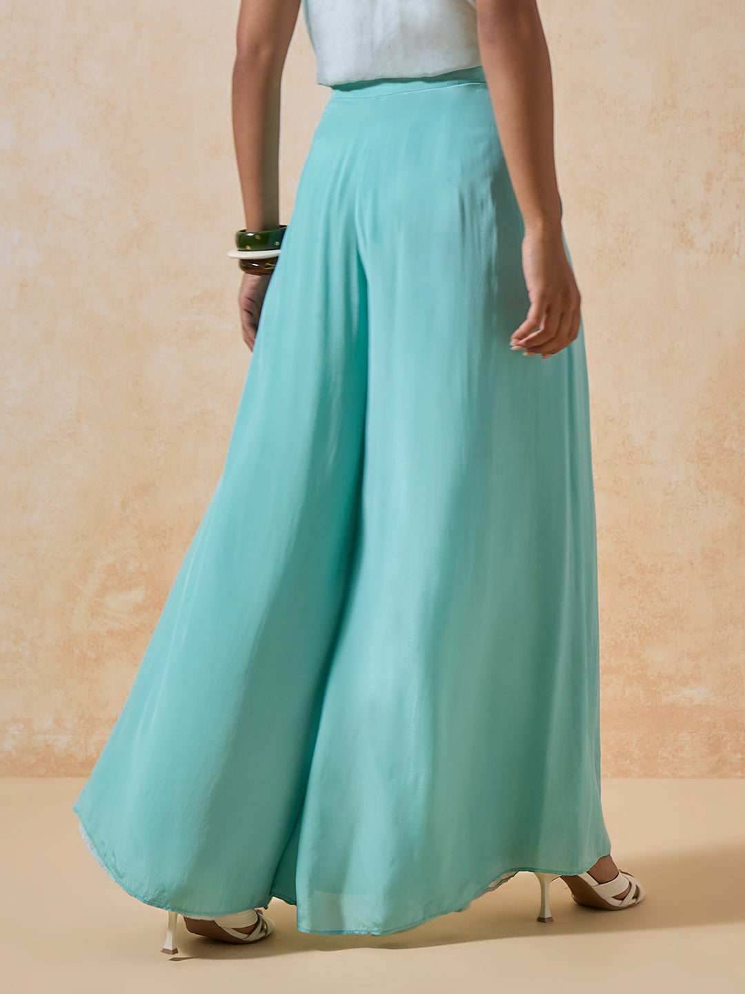 Wide-Leg Pants - Blue