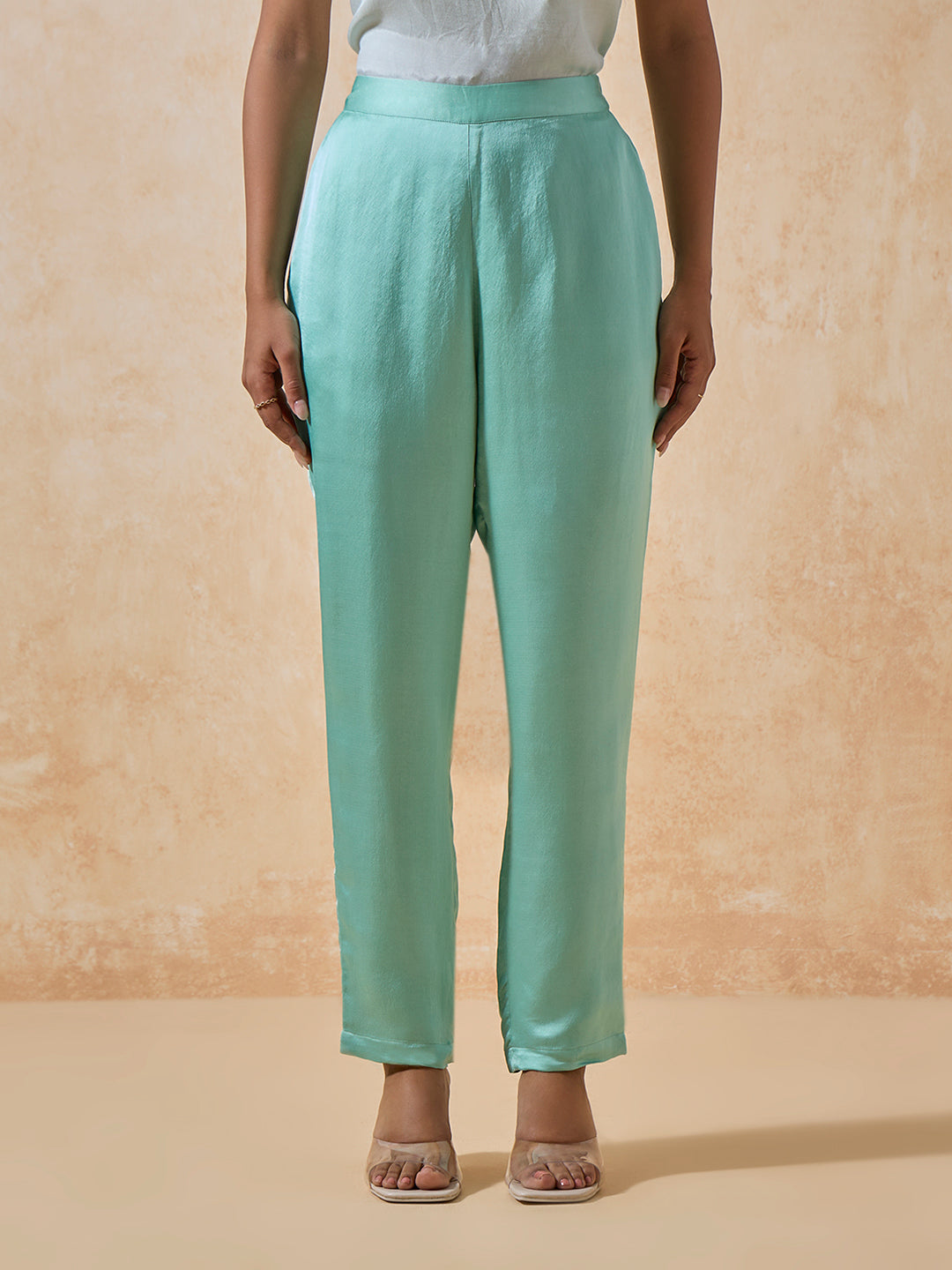 Straight-Leg Pants - Blue