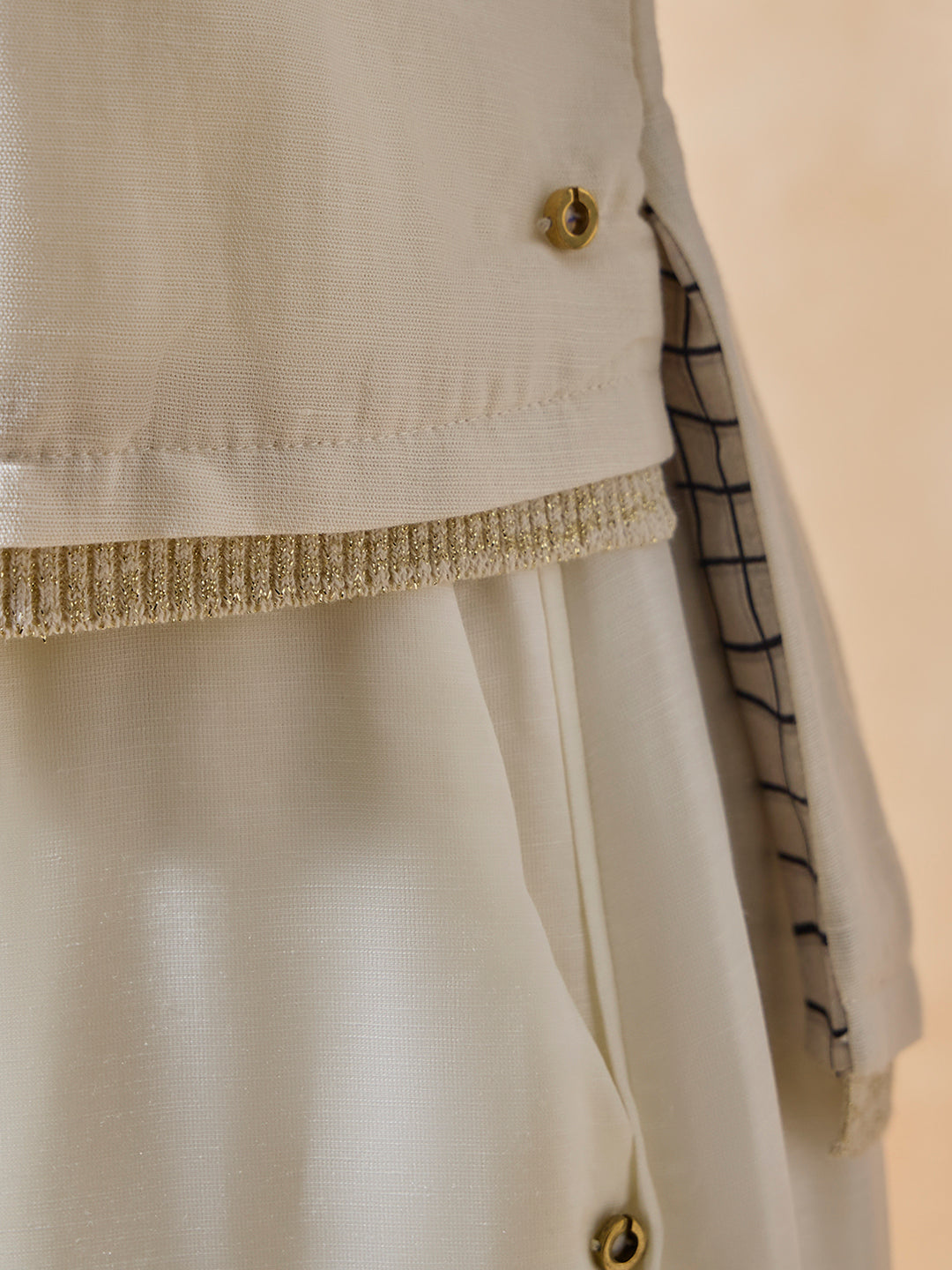 Solid Linen Top - Off-White