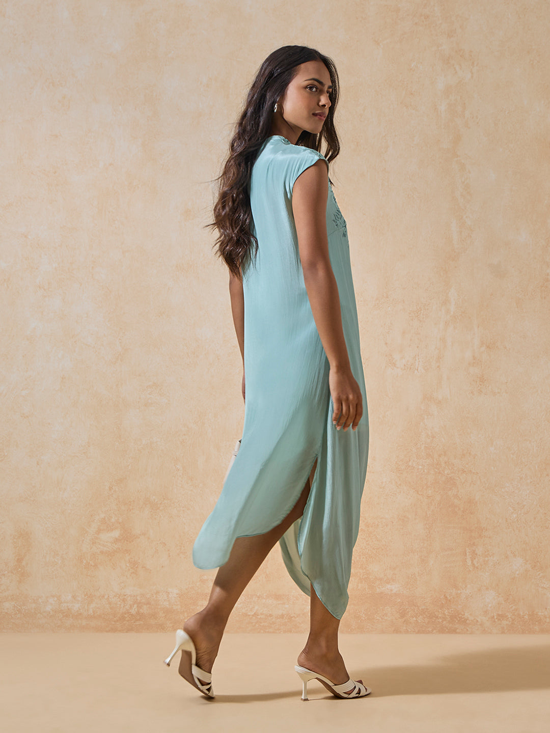 Draped Dress - Blue