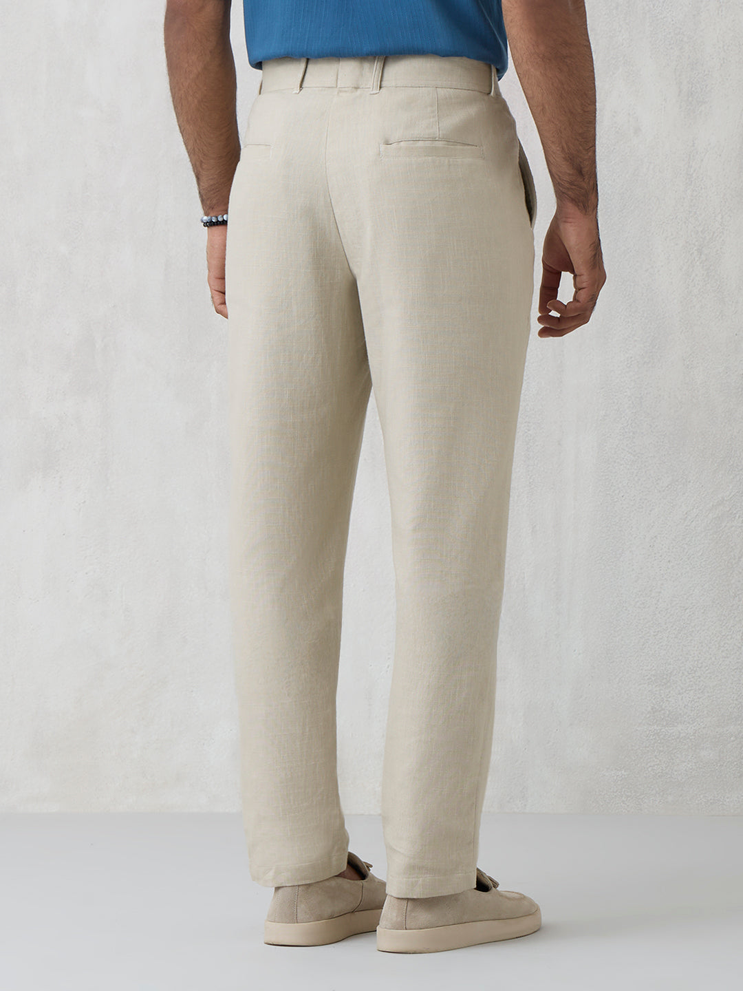 Straight-Leg Trousers – Beige