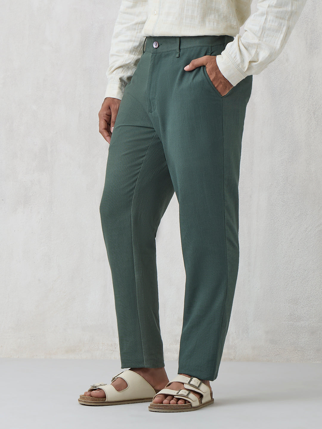 Slim-Fit Trousers – Green