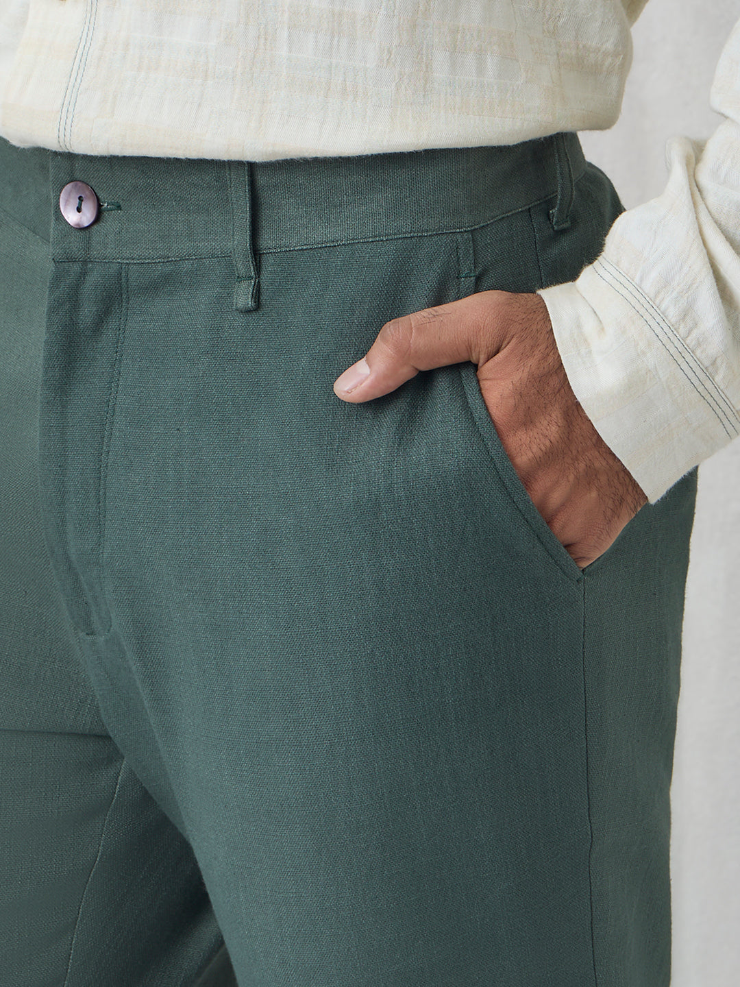 Slim-Fit Trousers – Green