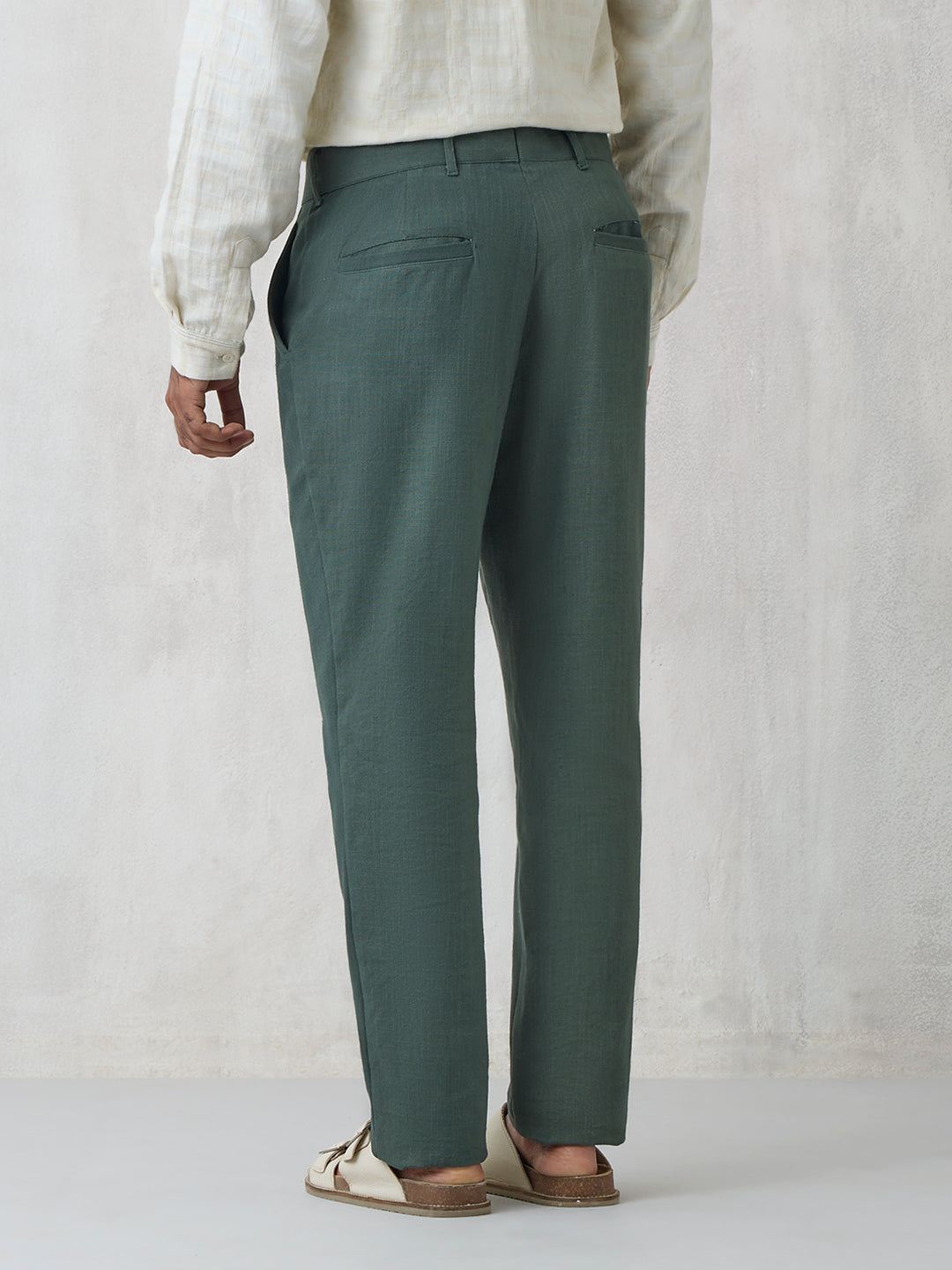 Slim-Fit Trousers – Green