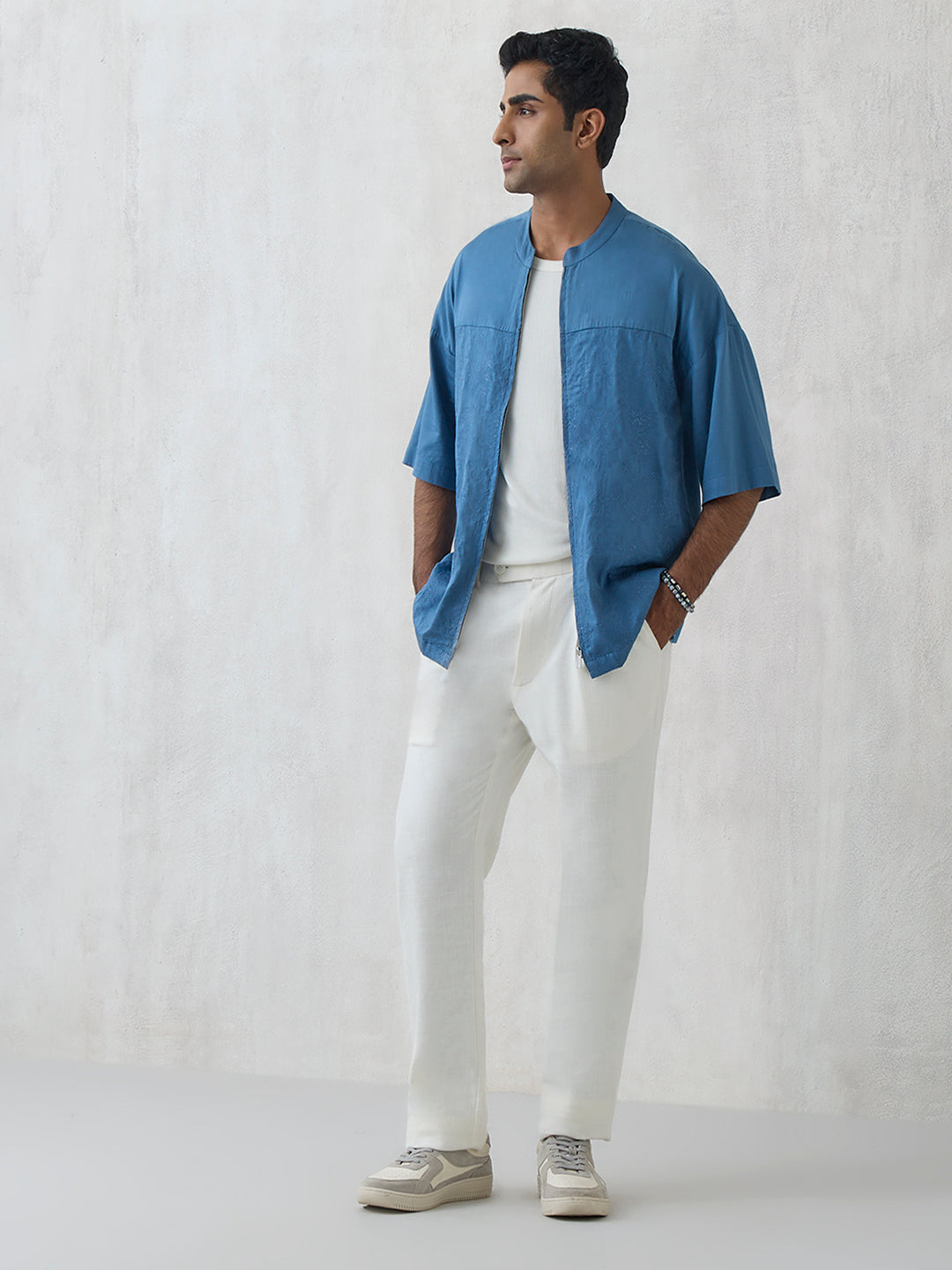 Textured Jacket - Blue