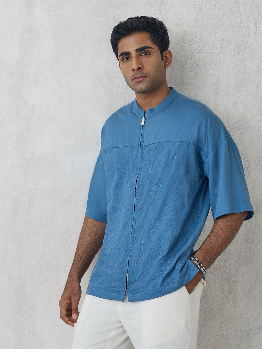 Textured Jacket - Blue