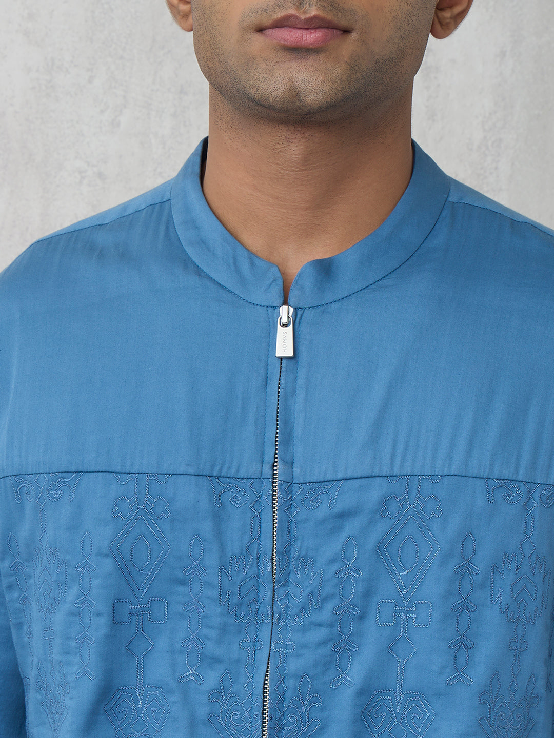 Textured Jacket - Blue