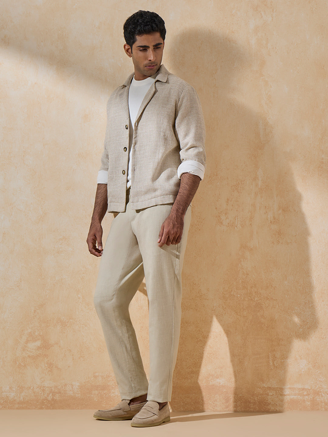 Self-Textured Jacket - Cream