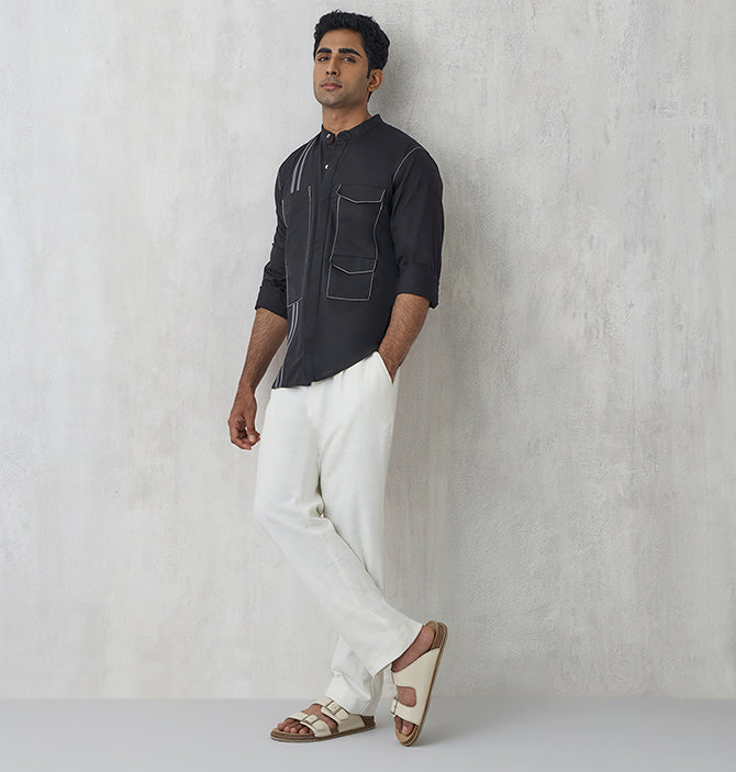 Asymmetrical Shirt – Navy