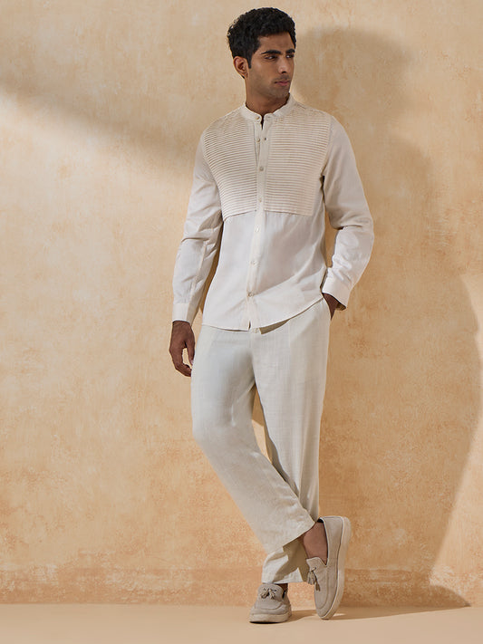 Panel Detailed Shirt - White