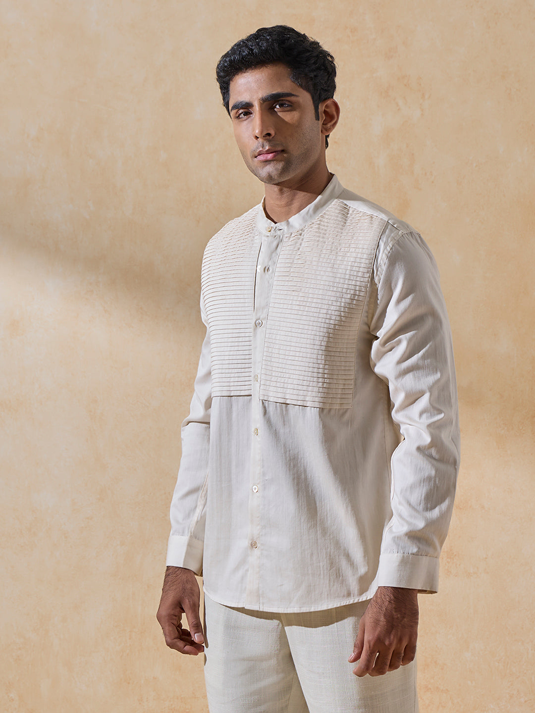 Panel Detailed Shirt - White