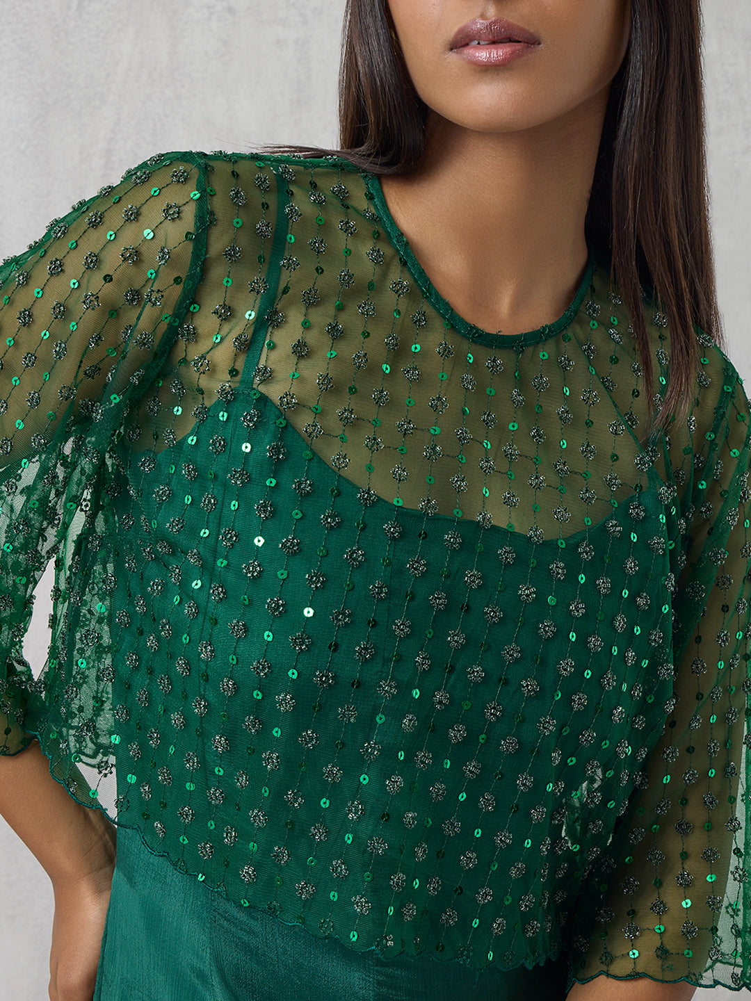 Dress with Cape - Green