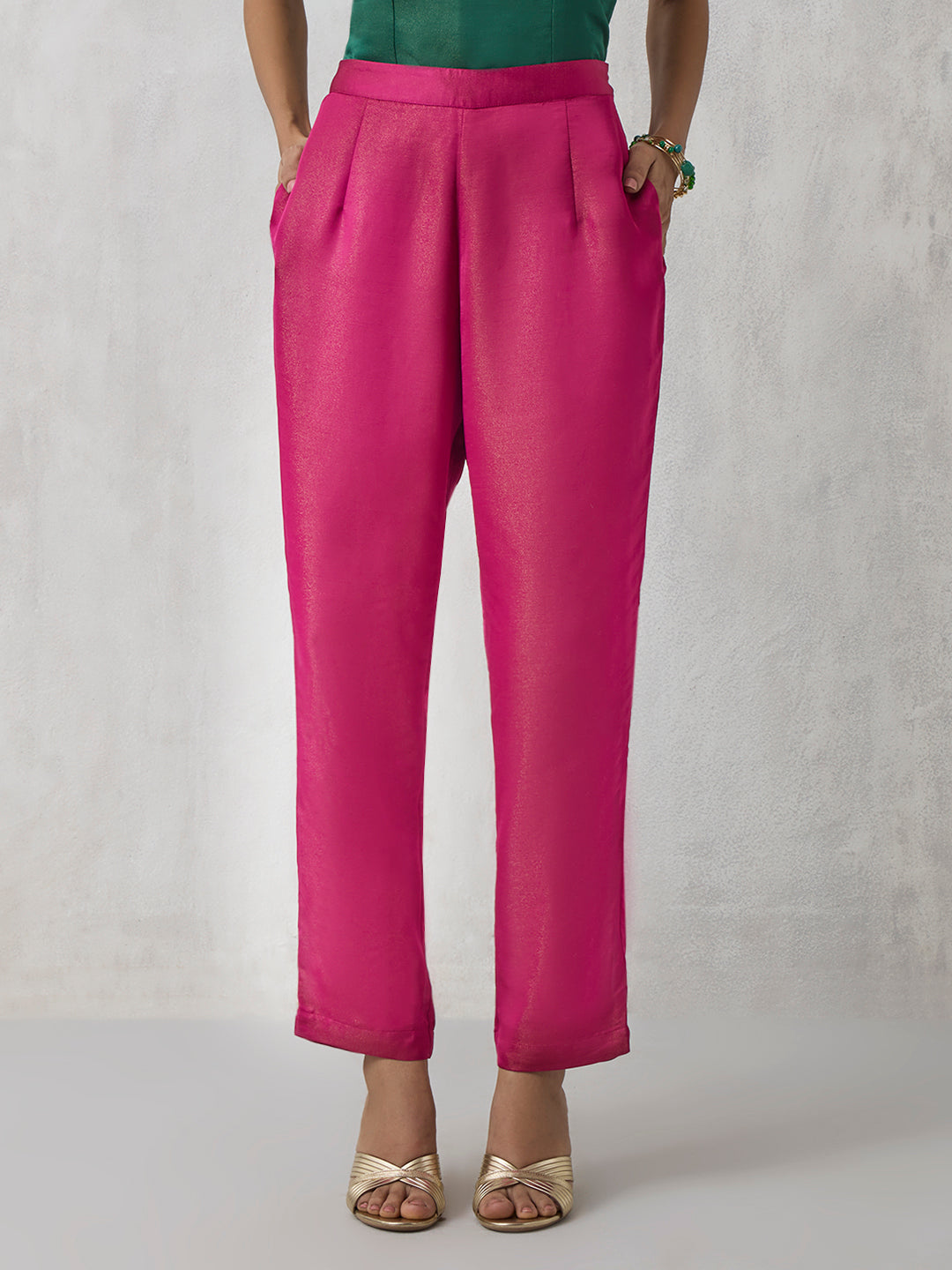 Straight-Fit Pants - Pink