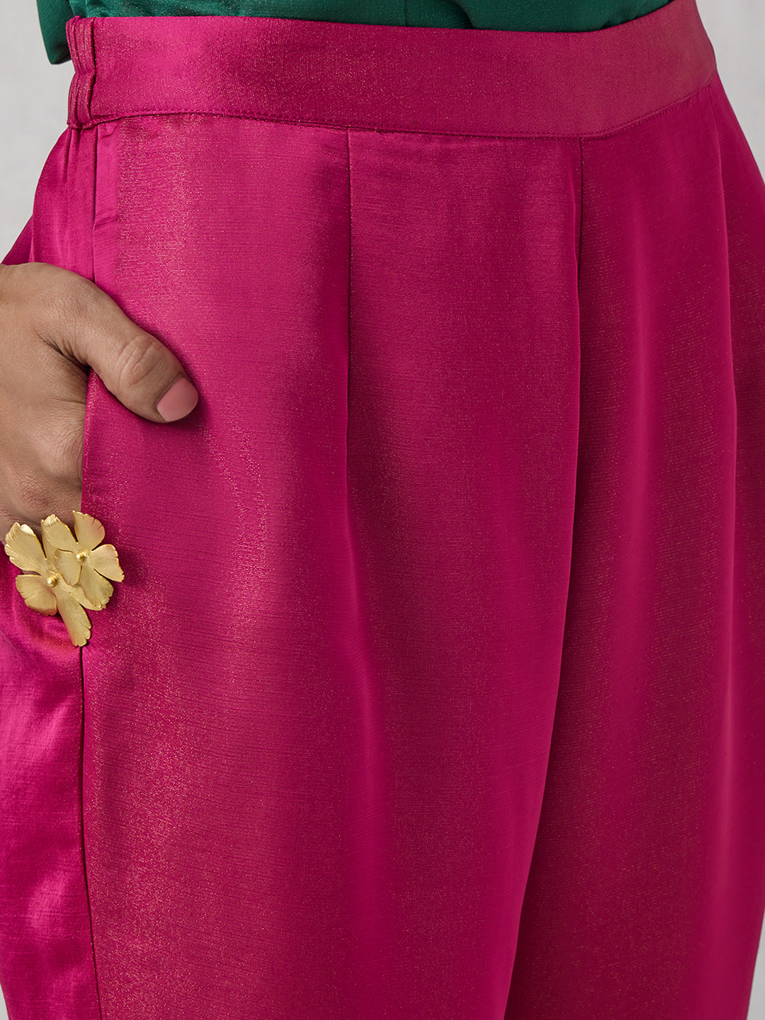 Straight-Fit Pants - Pink