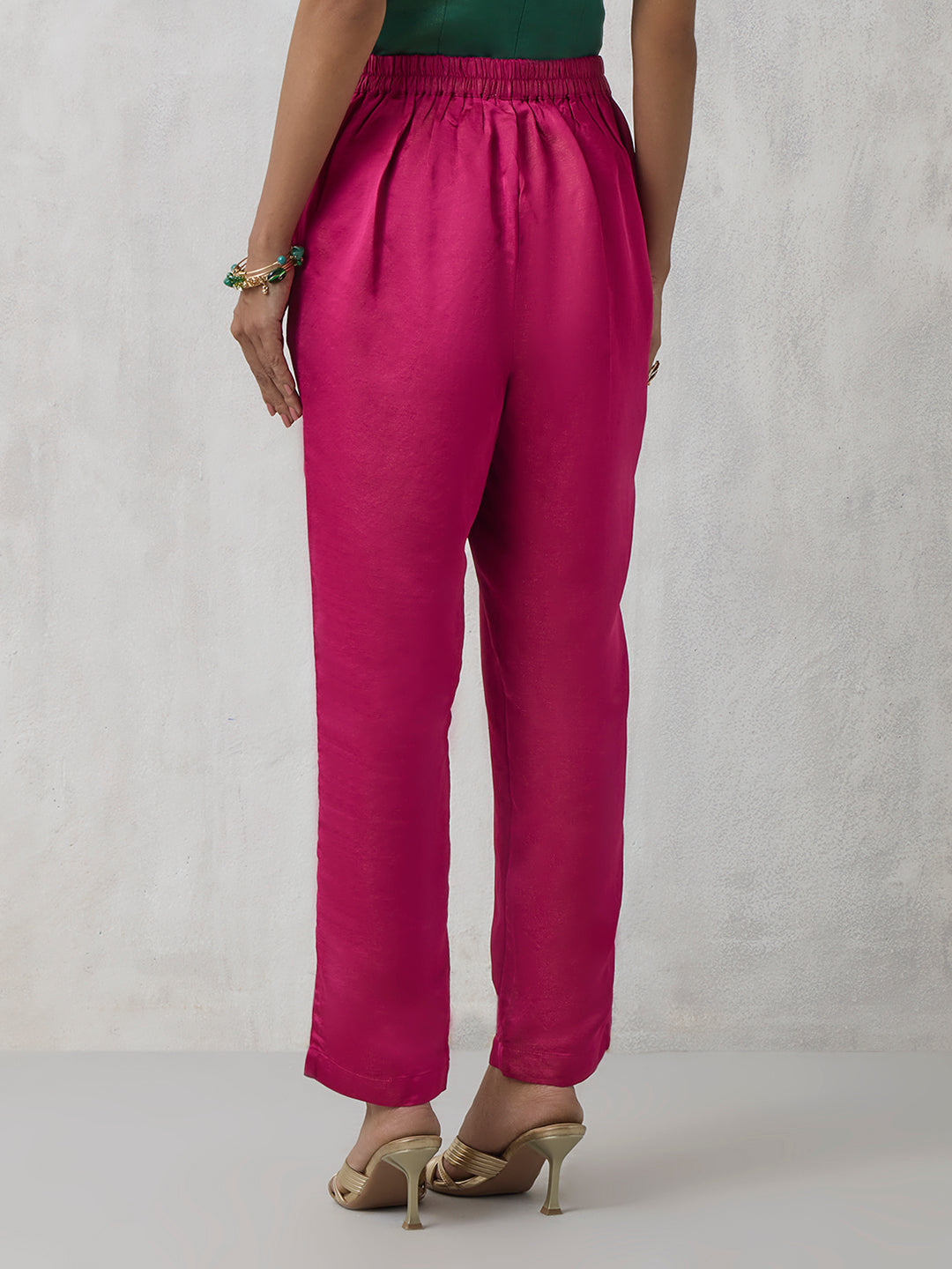Straight-Fit Pants - Pink