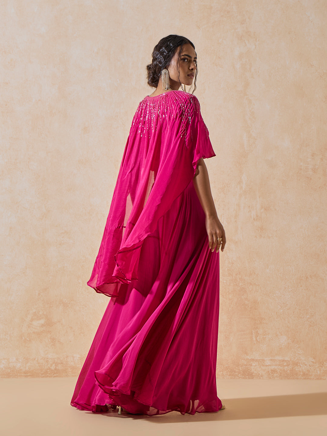 Embroidered Hi-Low Top - Pink