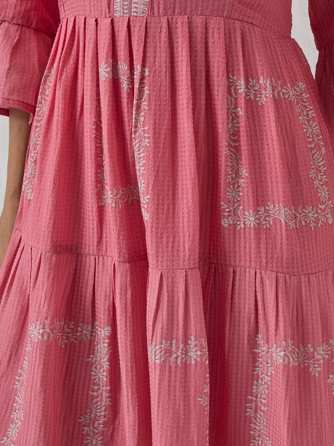 Printed Short Dress - Pink