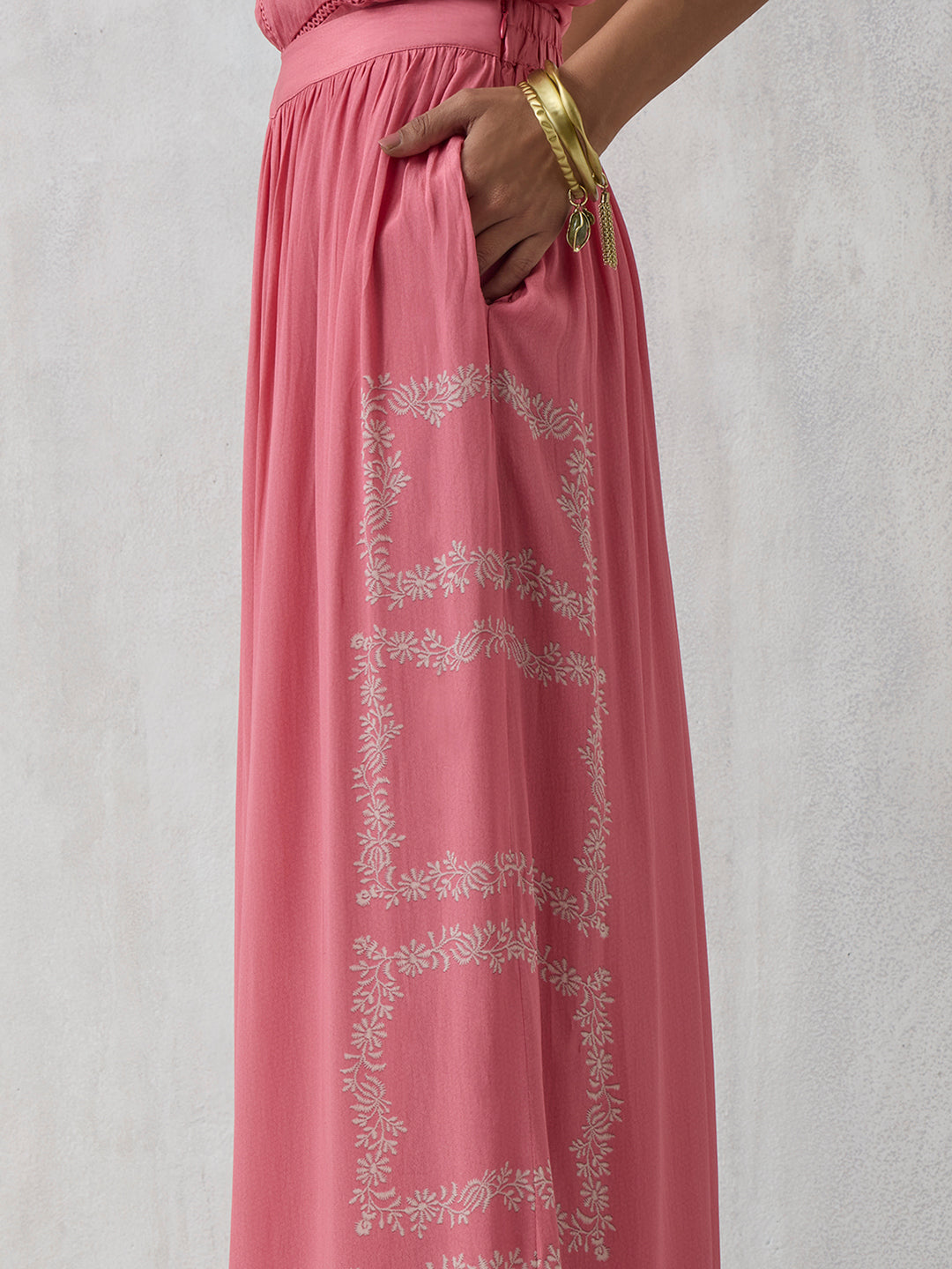 Printed Palazzos - Pink