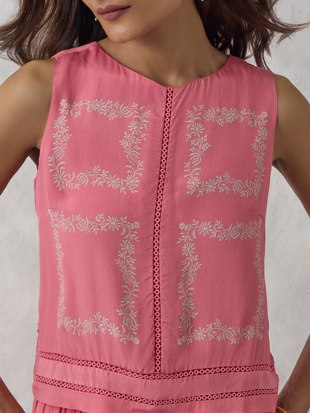 Printed Crop Top - Pink