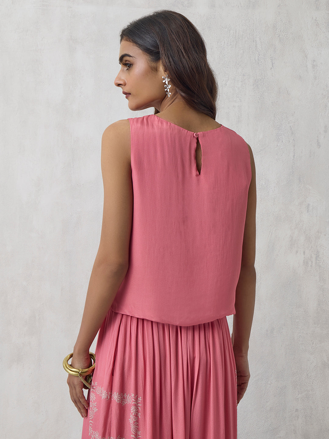 Printed Crop Top - Pink