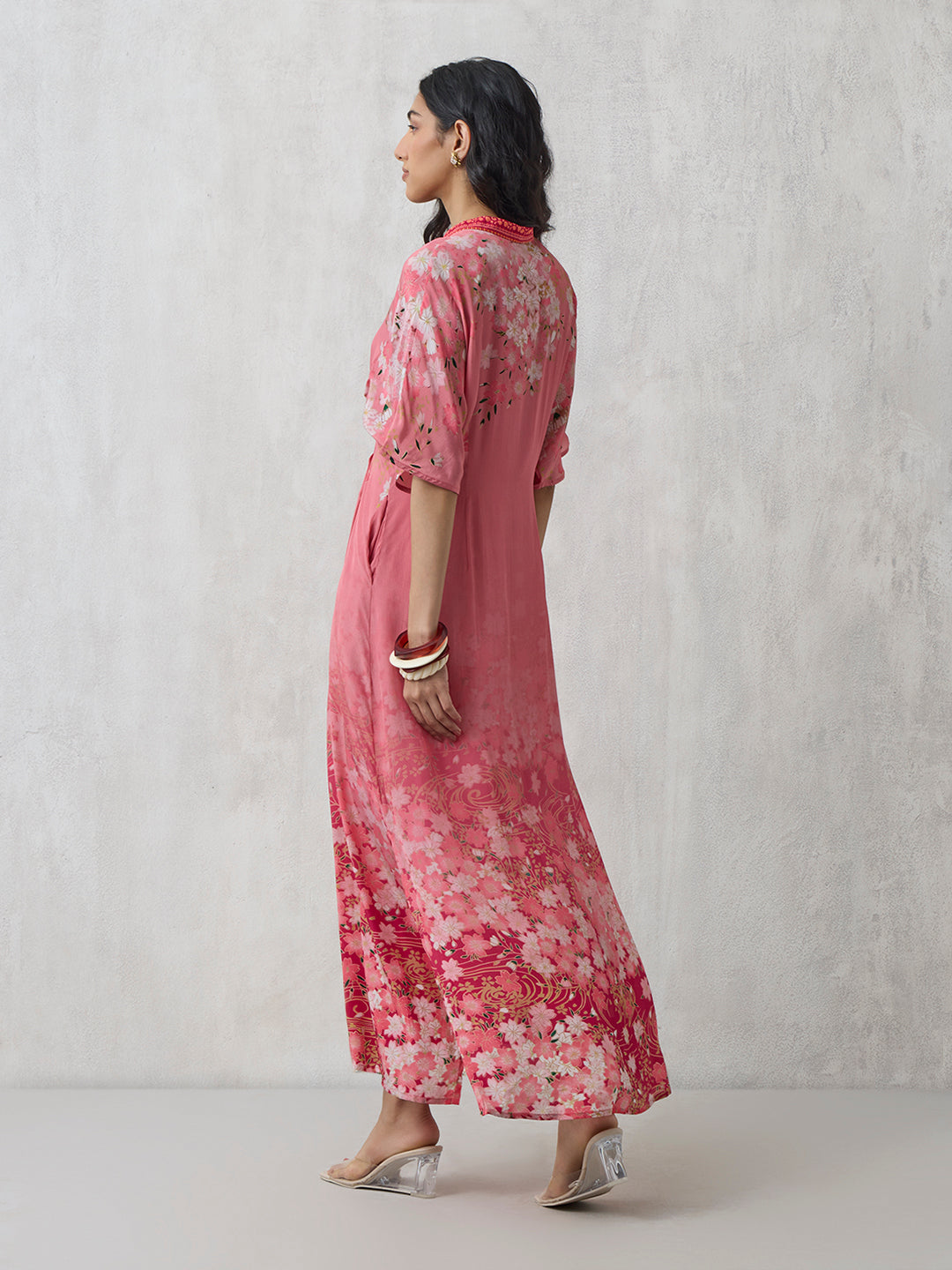 Printed Kaftan - Pink