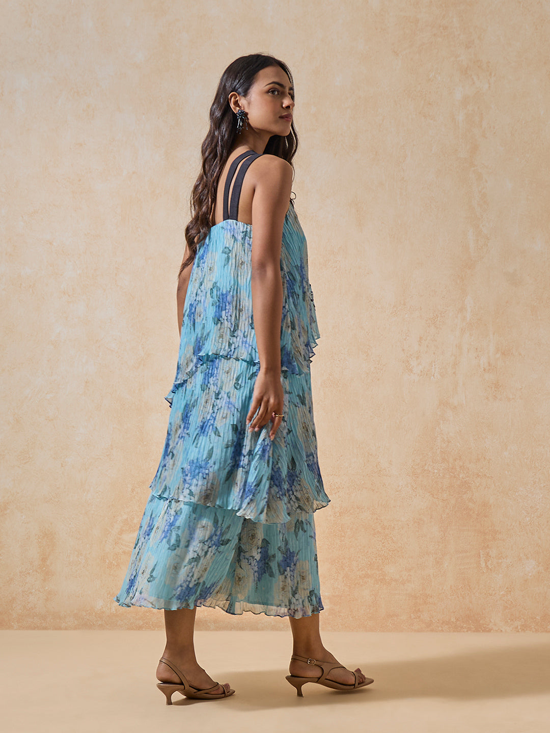 Tier Midi Dress - Blue