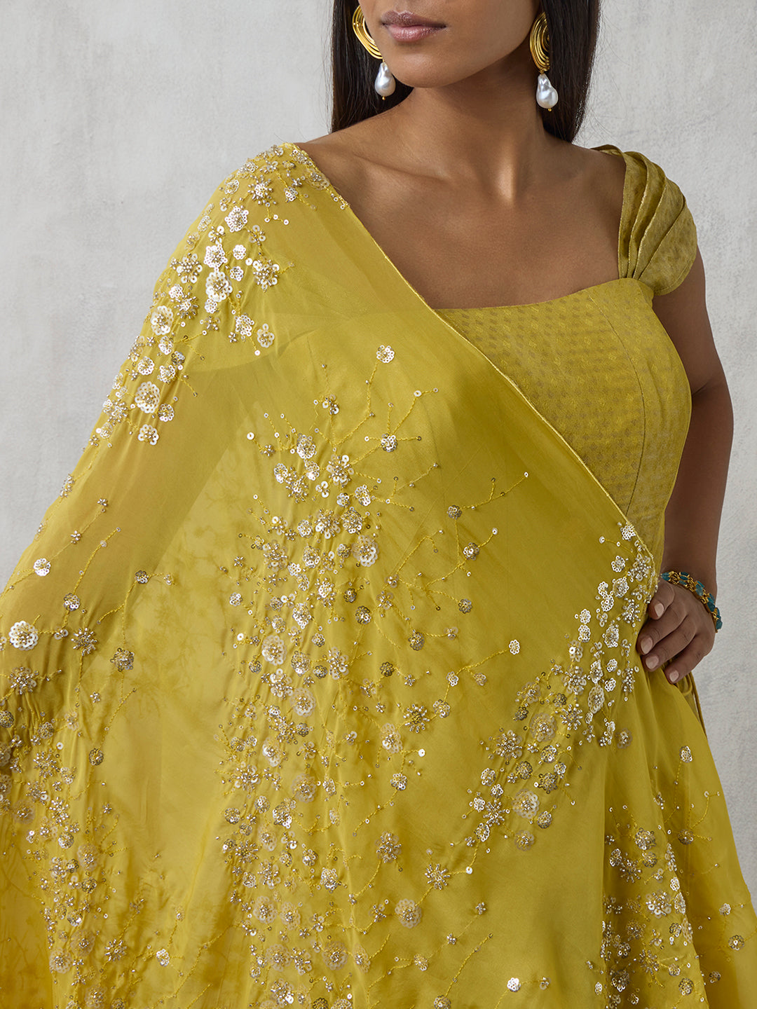 Embellished Cape - Yellow