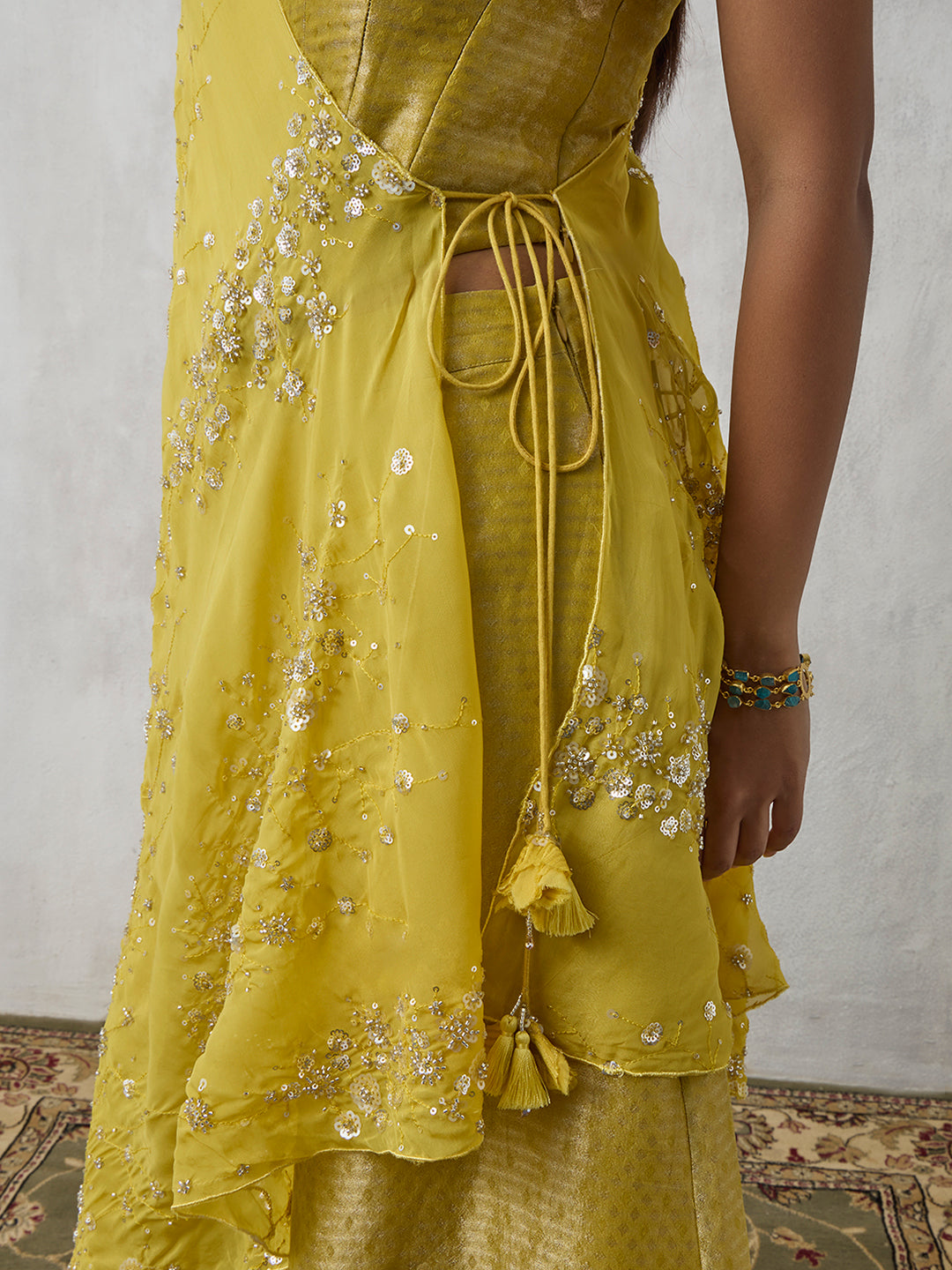 Embellished Cape - Yellow