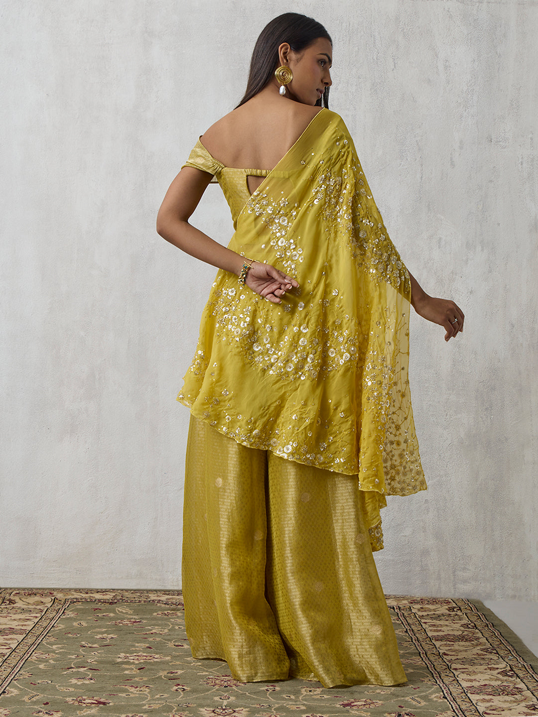 Embellished Cape - Yellow