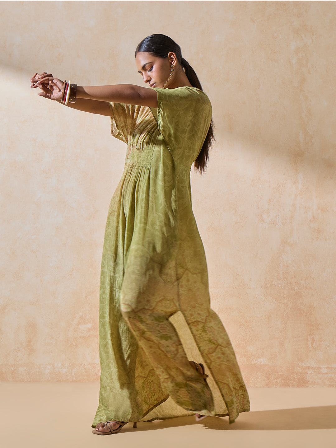 Printed Kaftan - Green