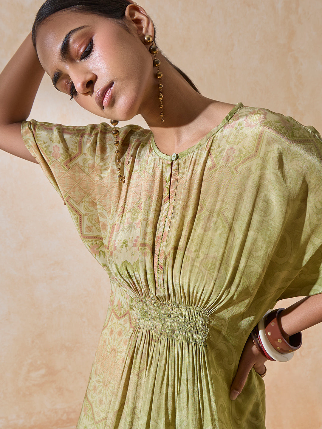 Printed Kaftan - Green