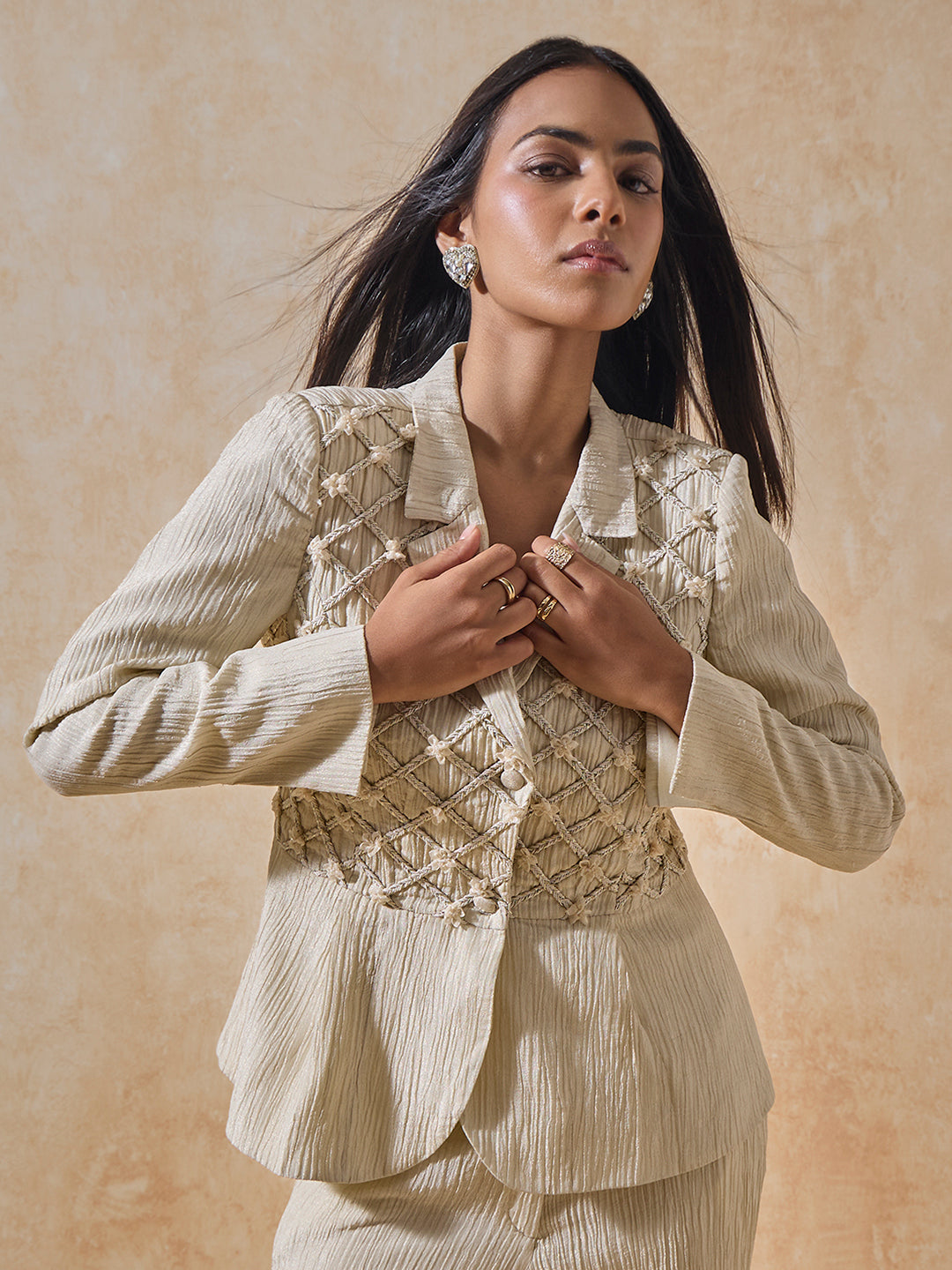 Embroidered Jacket - Ivory