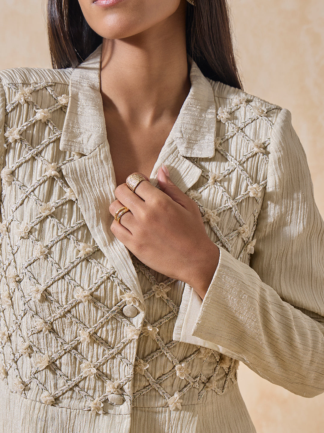 Embroidered Jacket - Ivory