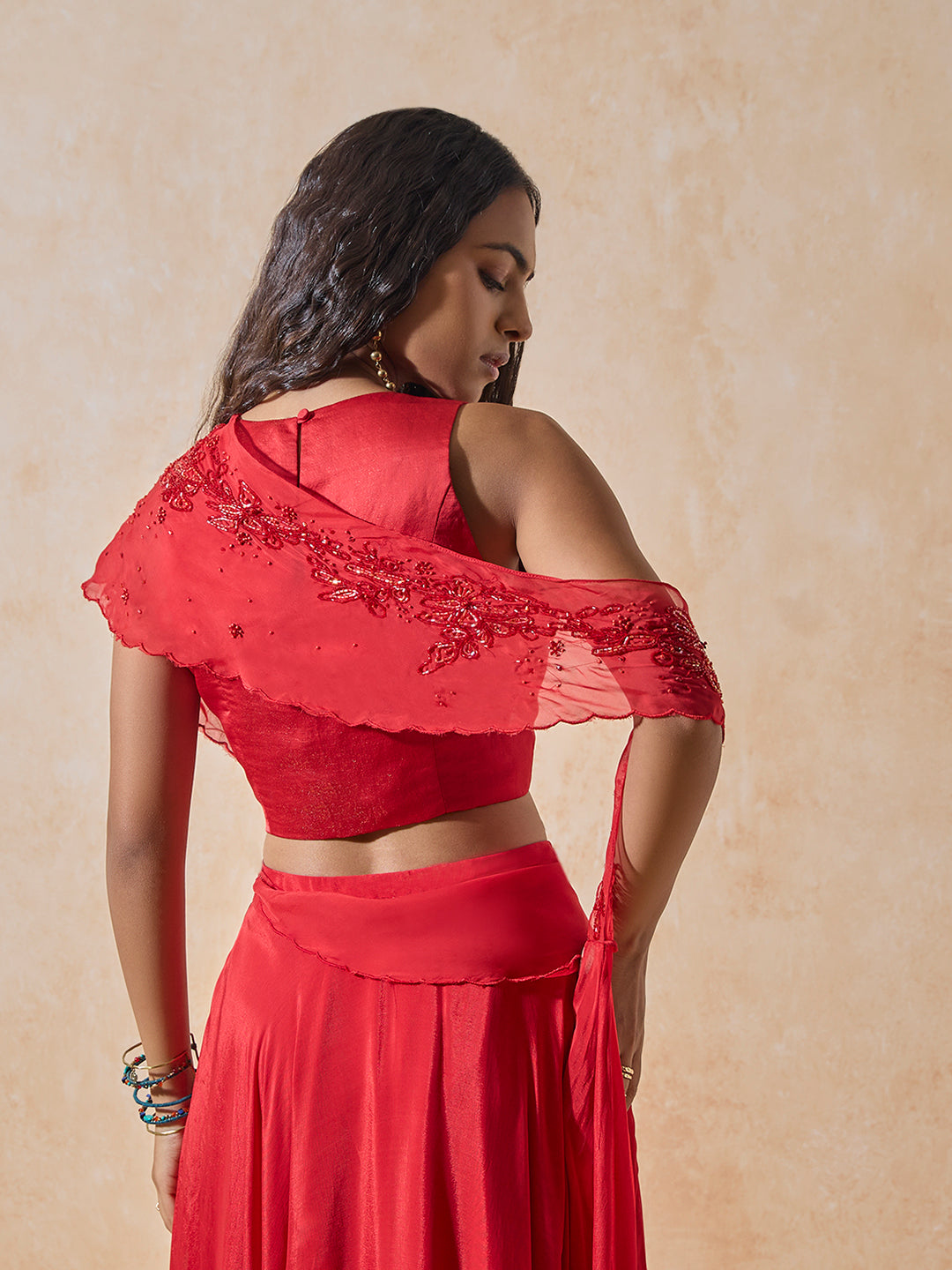 Embroidered Blouse - Red