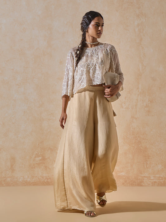 Bead Detailed Top - Ivory