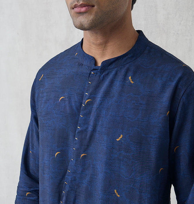 Asymmetric Kurta – Royal Blue