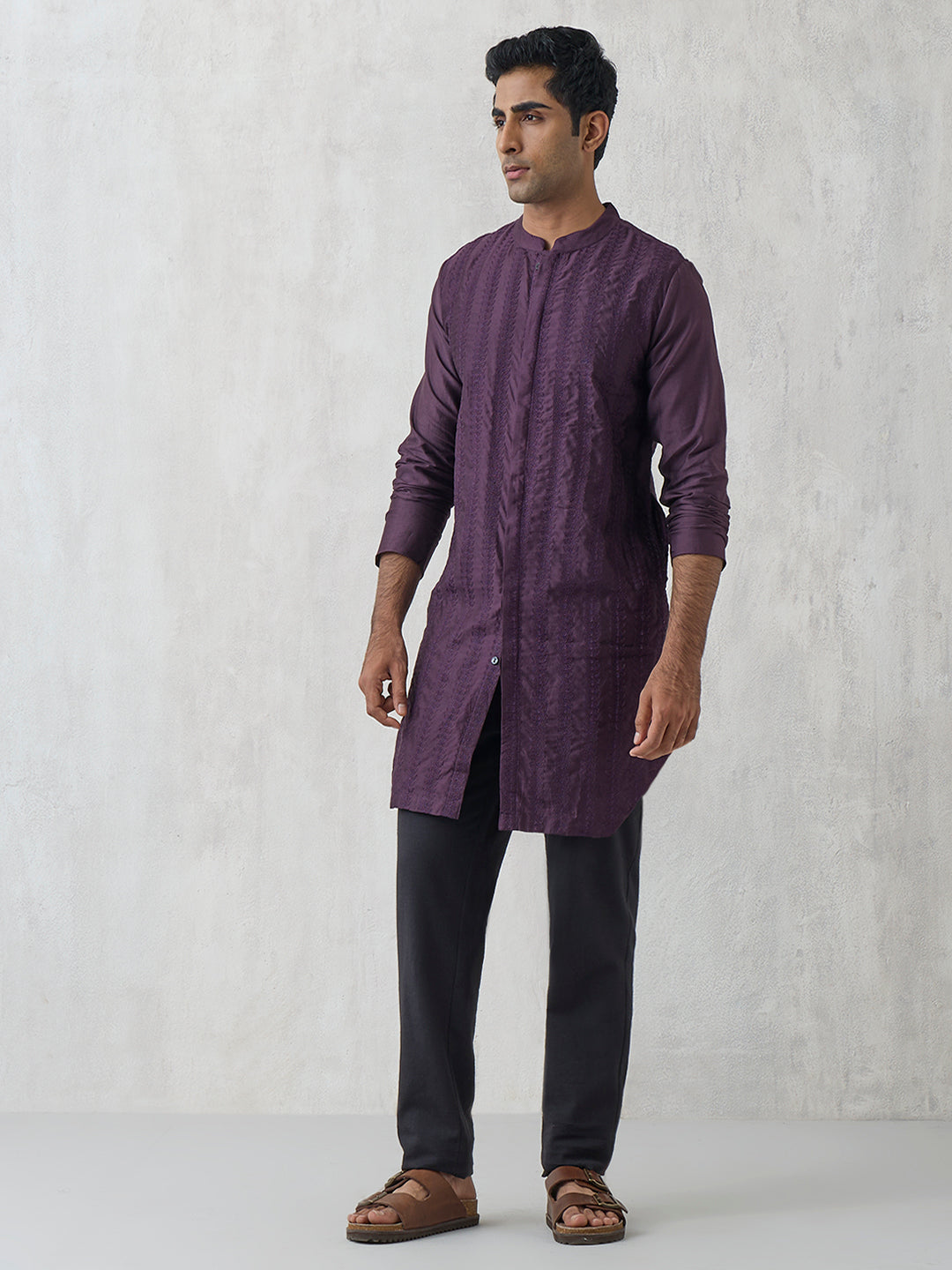 Woven Kurta – Purple