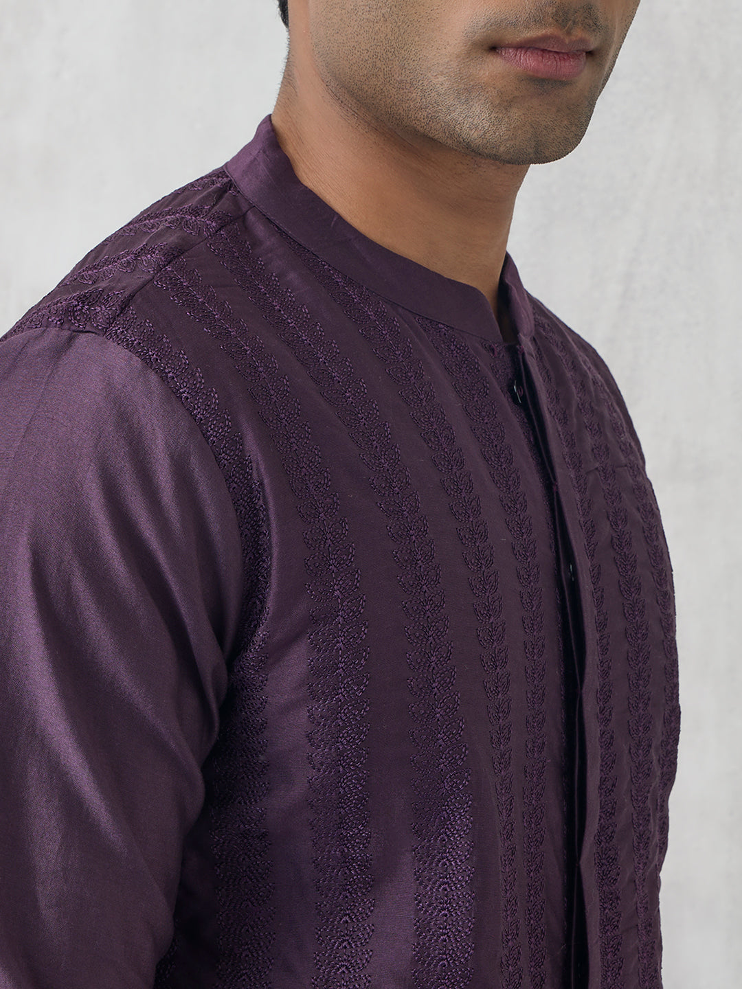 Woven Kurta – Purple