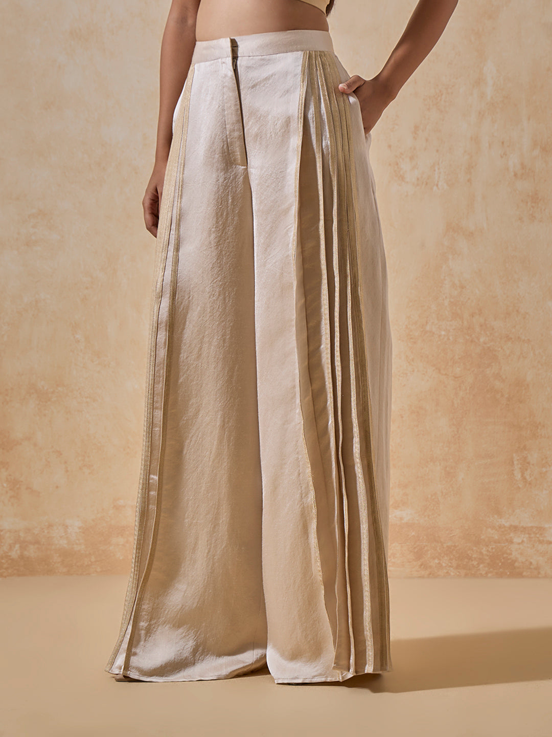 Pleated Pants - Cream