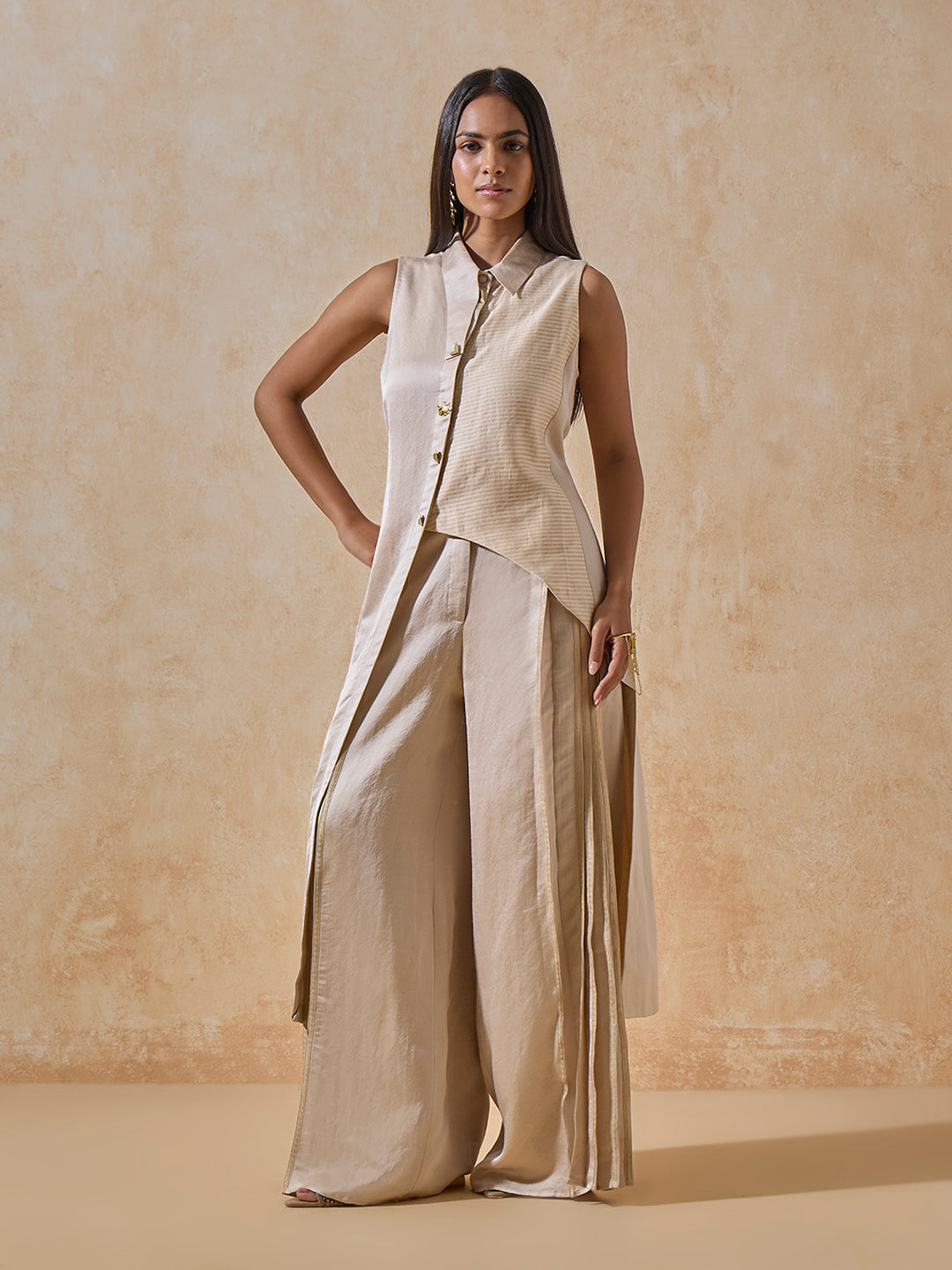 Pleated Pants - Cream