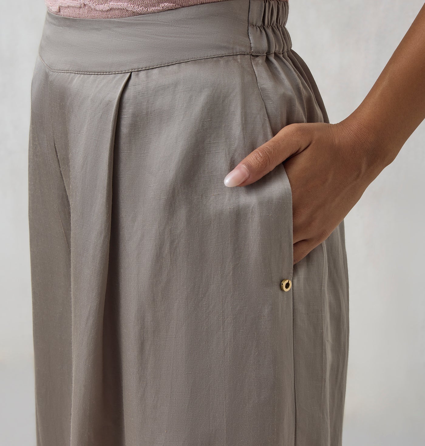 Wide-Leg Pants - Grey