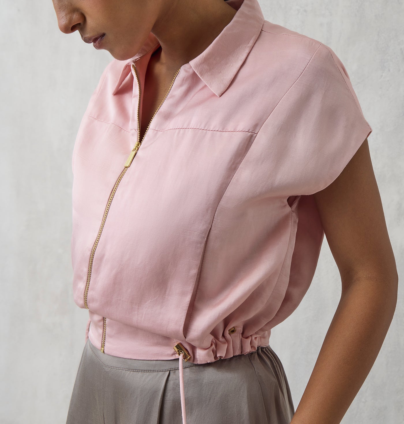 Drawstring Jacket - Pink