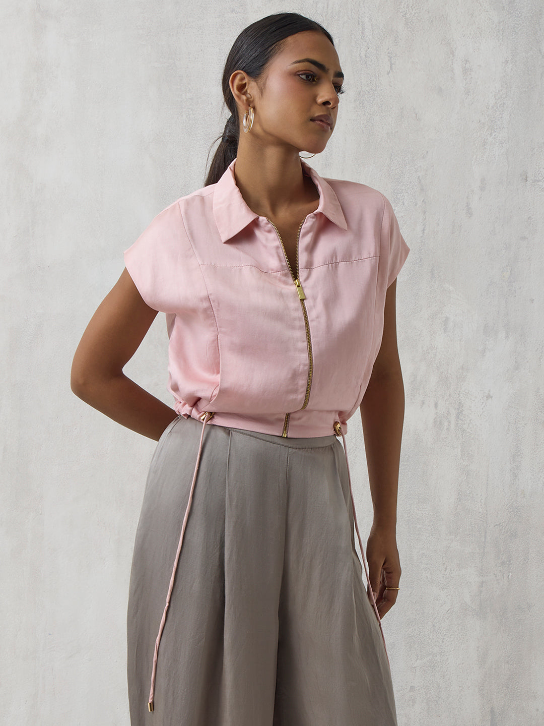 Drawstring Jacket - Pink