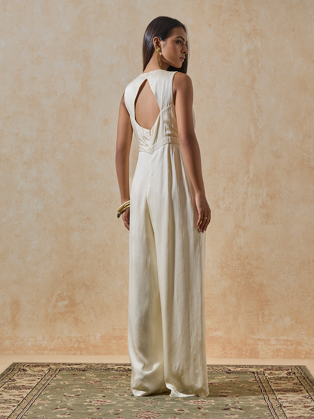 Jumpsuit With Vest - Ivory
