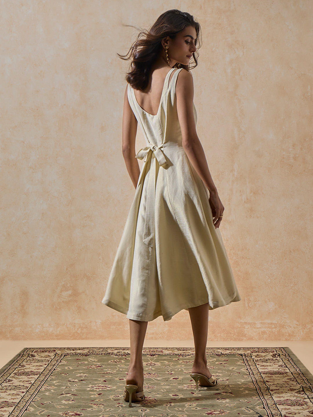 Solid Midi Dress - Ivory